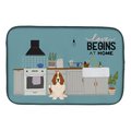 Carolines Treasures Carolines Treasures CK7725DDM 14 x 21 in. Basset Hound Kitchen Scene Dish Drying Mat CK7725DDM